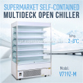 Freezer com vários resfriadores de resfriador de exibição de supermercado